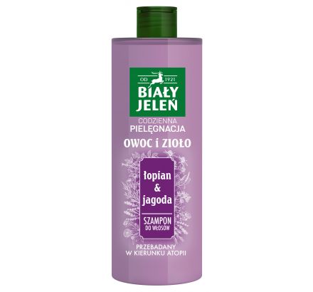 Biały Jeleń szampon do włosów OWOC I ZIOŁO łopian&jagoda400 ml