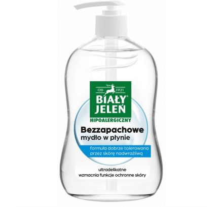 Mydło w płynie bezzapachowe Hipoalergiczny Biały Jeleń 500ml